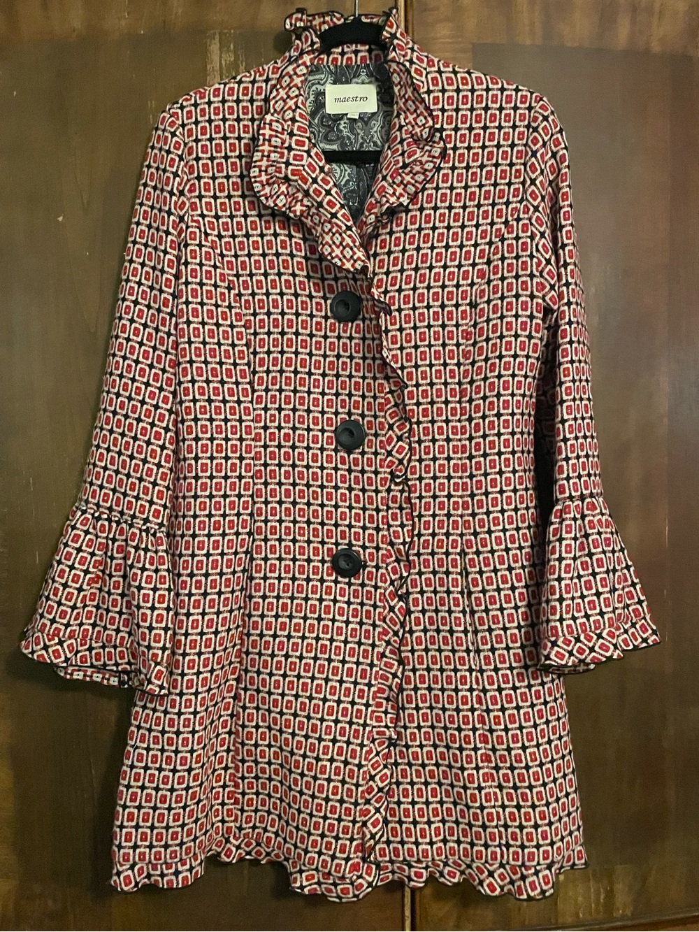 Maestro jacket in retro print size medium
